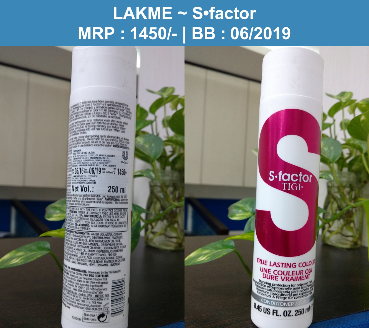 TIGI S-FACTOR TRUE LASTING COLOR CONDITIONER ON 50% Trs